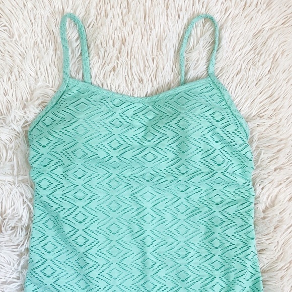 Catalina Mint Colored One Piece Swimsuit Y2K - Picture 2 of 6